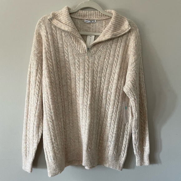 New Pink Clover Nneka Zip Collared Sweater from Stitch Fix - Picture 8 of 13
